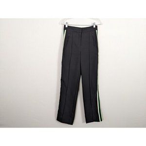Current Air black pants with white and green stripe on side straight leg pant XS